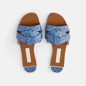 Zara leather flat sandals, 37